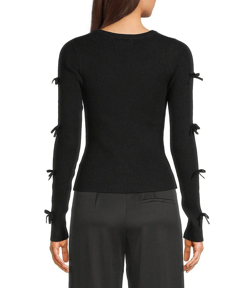 Evolutionary Knit Bow Long Sleeve Top