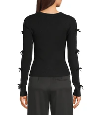 Evolutionary Knit Bow Long Sleeve Top