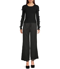 Evolutionary Knit Bow Long Sleeve Top