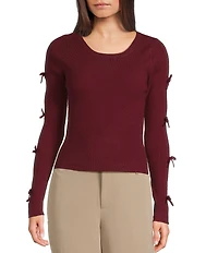 Evolutionary Knit Bow Long Sleeve Top