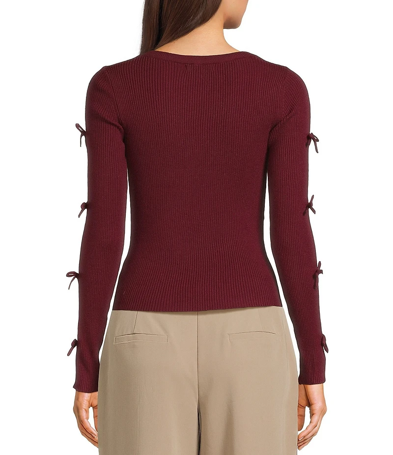 Evolutionary Knit Bow Long Sleeve Top