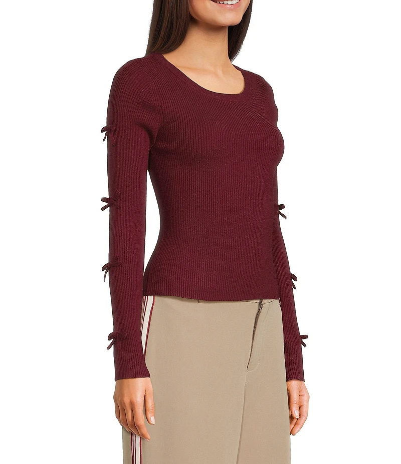 Evolutionary Knit Bow Long Sleeve Top