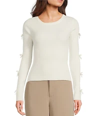 Evolutionary Knit Bow Long Sleeve Top
