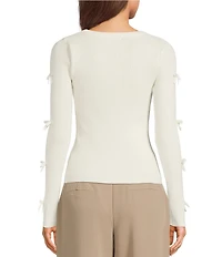 Evolutionary Knit Bow Long Sleeve Top