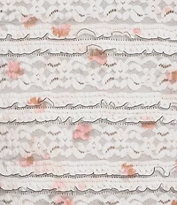 Evolutionary Lace Printed Short Sleeve Top