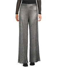Evolutionary Mid Rise Textured Wide Legs Pants