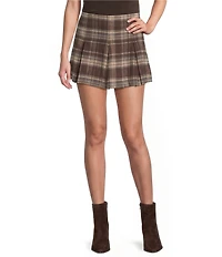 Evolutionary Plaid Mini Skirt