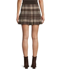 Evolutionary Plaid Mini Skirt