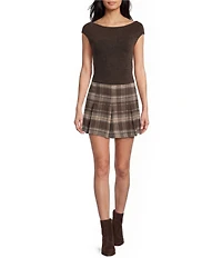 Evolutionary Plaid Mini Skirt