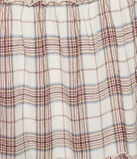Evolutionary Plaid Tiered Maxi Skirt