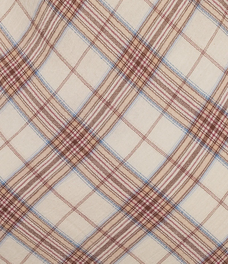 Evolutionary Plaid V-Neck Midi Dress