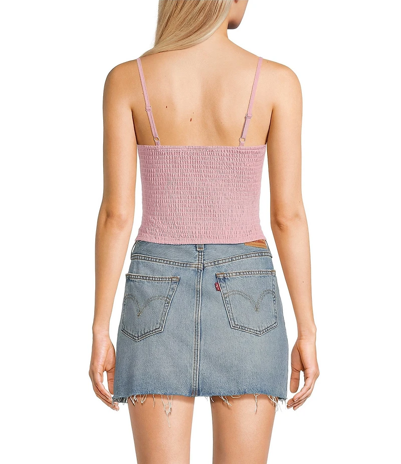 Evolutionary Rosette Front Spaghetti Strap Top