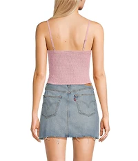 Evolutionary Rosette Front Spaghetti Strap Top