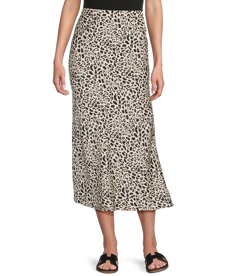 Evolutionary Satin Slip Animal Print Skirt