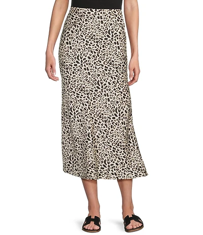 Evolutionary Satin Slip Animal Print Skirt