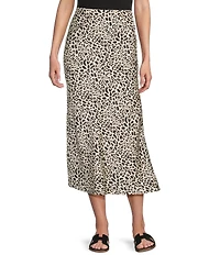 Evolutionary Satin Slip Animal Print Skirt