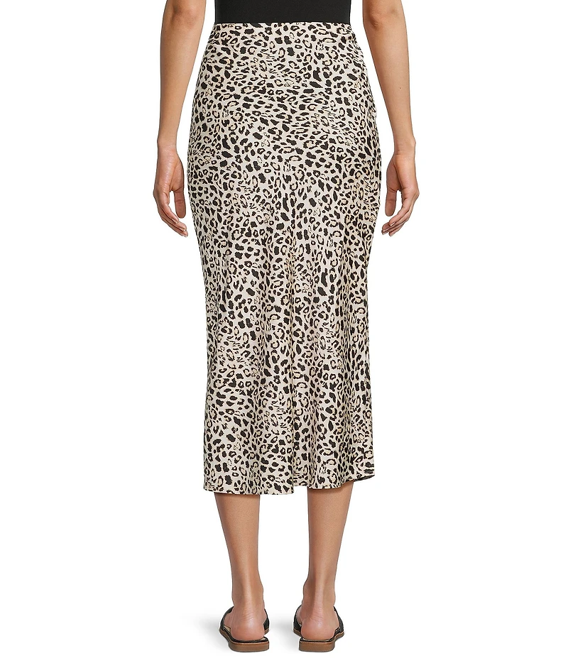 Evolutionary Satin Slip Animal Print Skirt