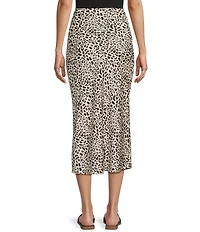 Evolutionary Satin Slip Animal Print Skirt
