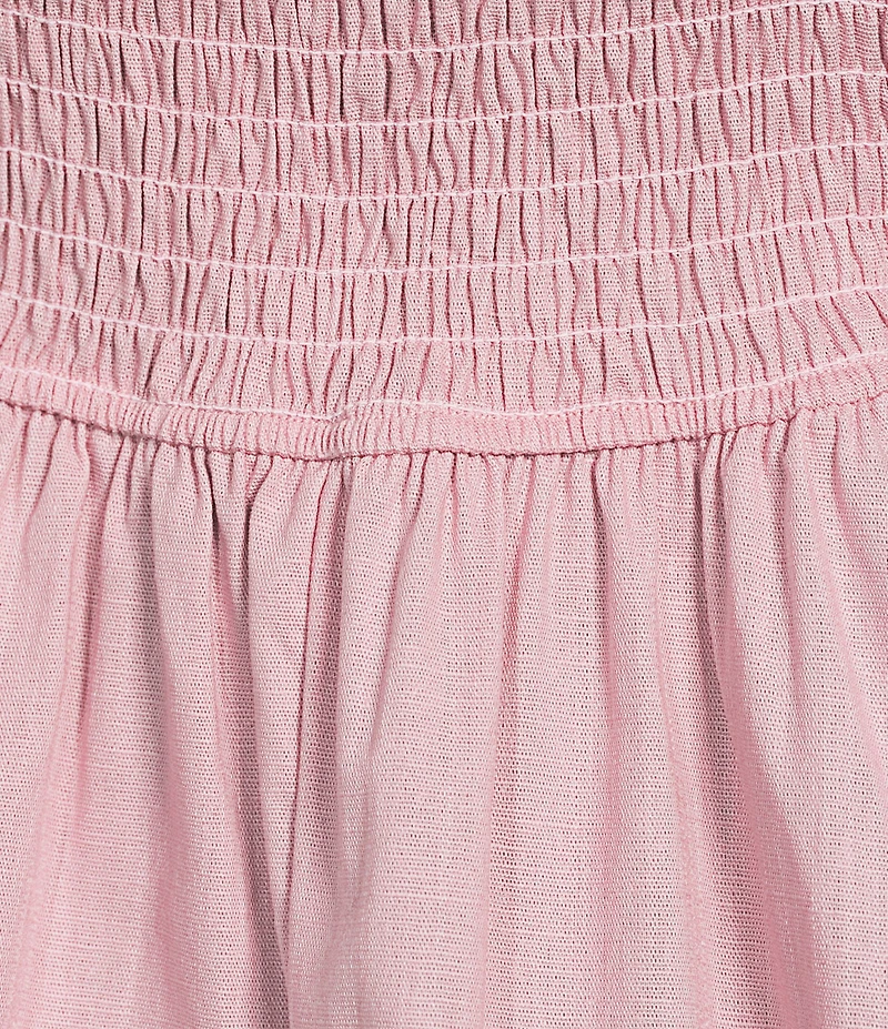 Evolutionary Short Puff Sleeve Square Neck Ric Rac Trim Dress