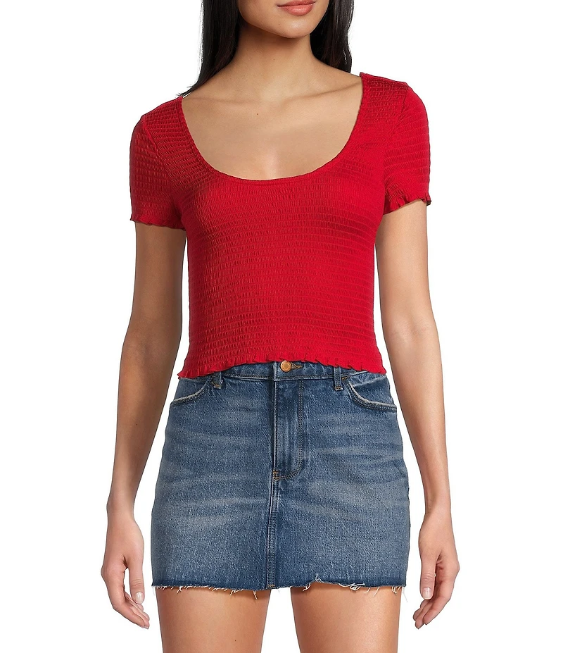 Evolutionary Short Sleeve Solid Smock T-Shirt