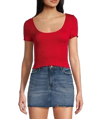 Evolutionary Short Sleeve Solid Smock T-Shirt