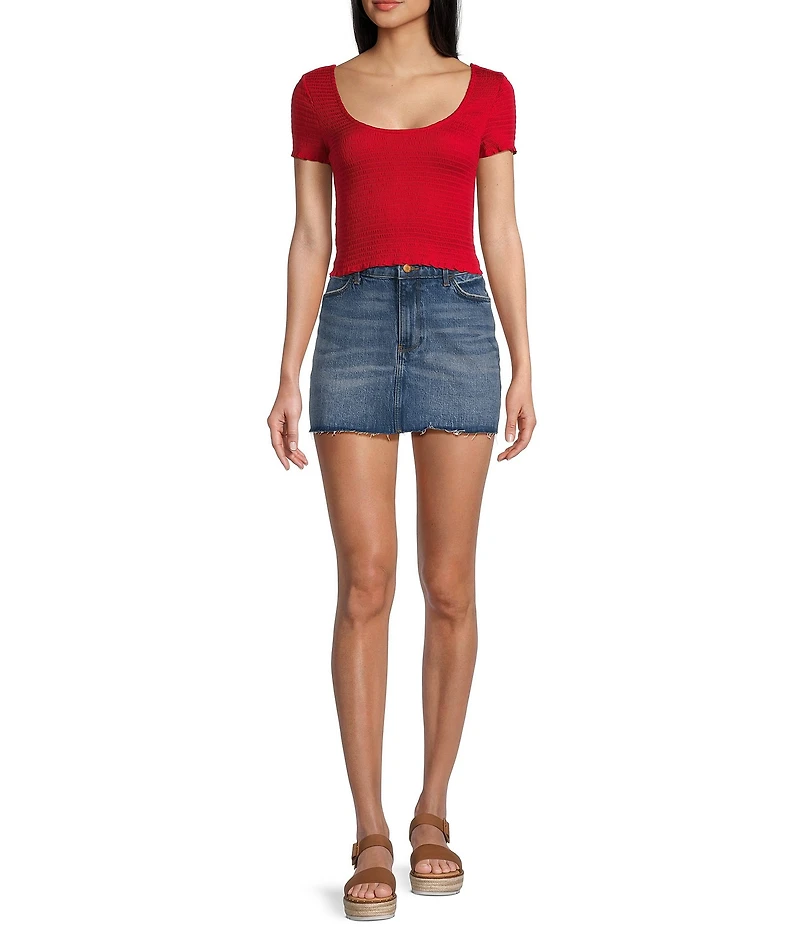 Evolutionary Short Sleeve Solid Smock T-Shirt