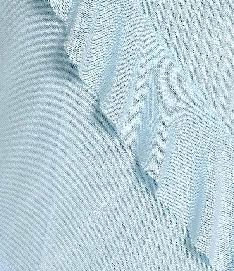 Evolutionary Sleeveless Bias All Over Ruffle Dress