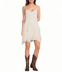 Evolutionary Sleeveless Denim Vest Mini Dress