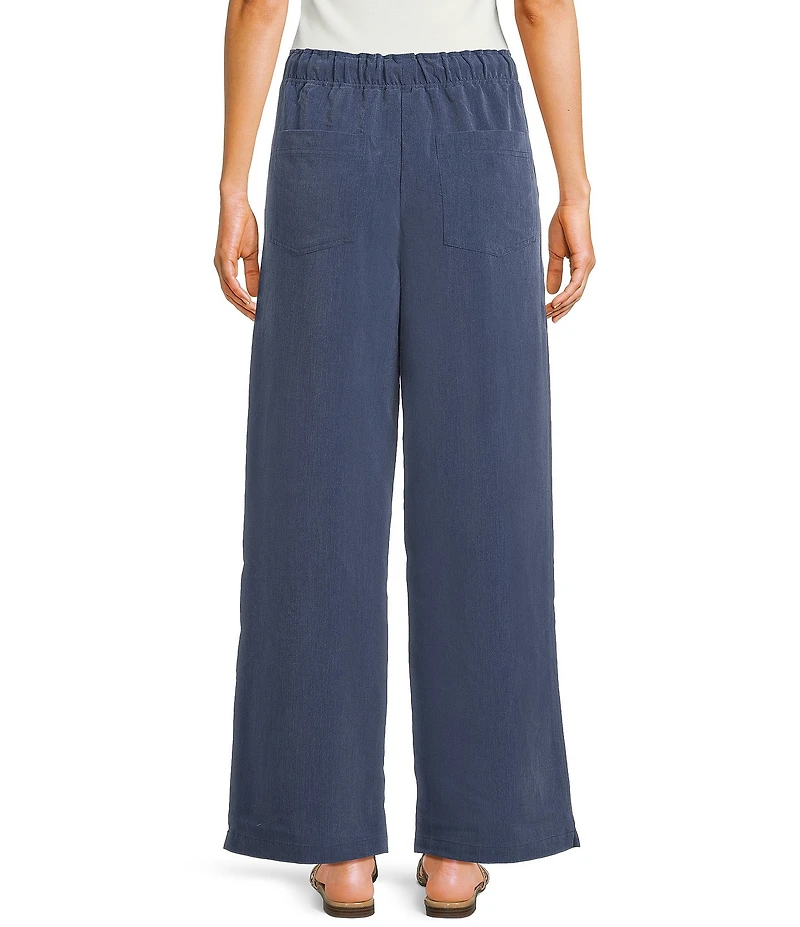 Evolutionary Solid Pull-On Mid Rise Wide Leg Pants