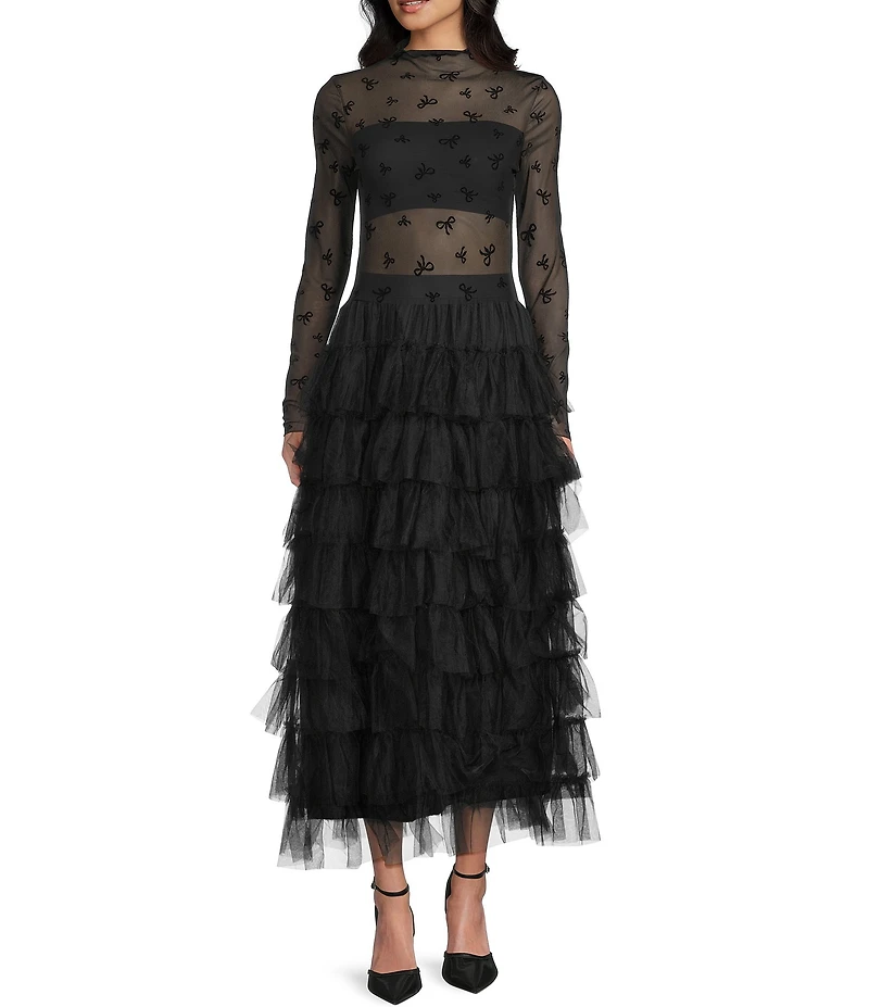 Evolutionary Solid Tulle Ruffle Skirt