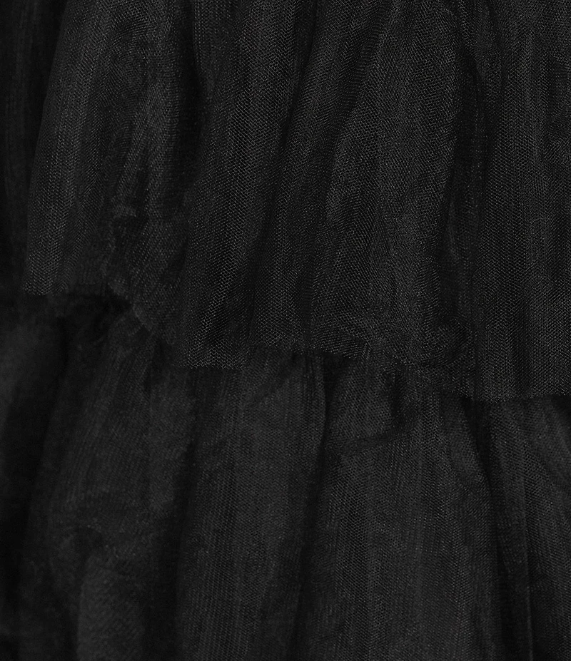 Evolutionary Solid Tulle Ruffle Skirt