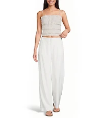 Evolutionary Spaghetti Strap Ruffle Cami Top