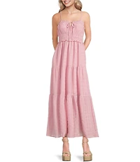 Evolutionary Spaghetti Strap Sweetheart Neck Tiered Dress