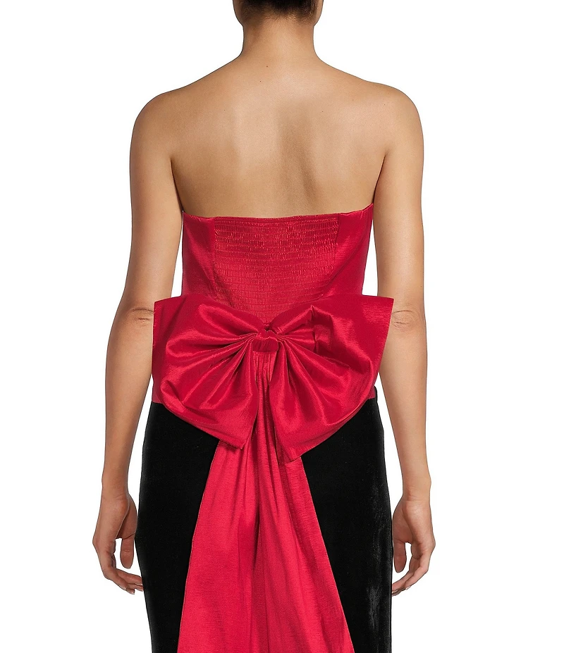 Evolutionary Strapless Bow Back Top