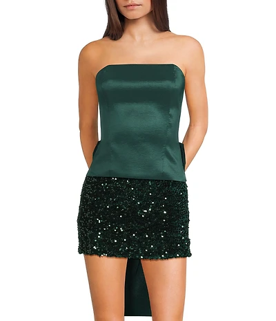 Evolutionary Strapless Bow Back Top