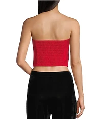Evolutionary Strapless Large Bow Pullover Top