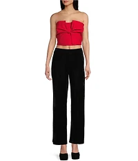 Evolutionary Strapless Large Bow Pullover Top