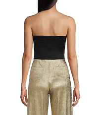 Evolutionary Strapless Large Bow Pullover Top