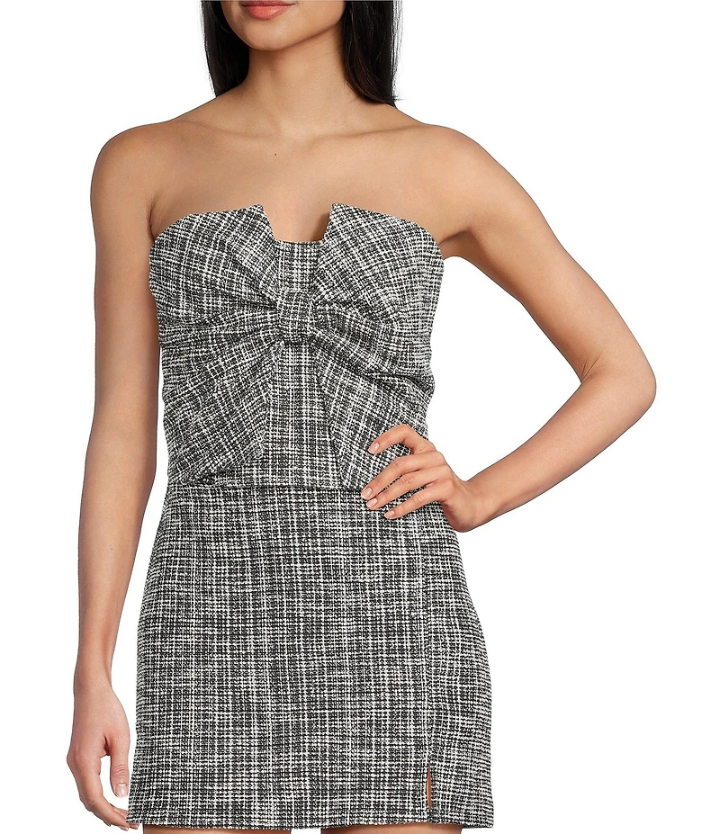 Evolutionary Sequin Strapless Large Bow Coordinating Top