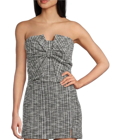 Evolutionary Sequin Strapless Large Bow Coordinating Top