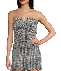 Evolutionary Sequin Strapless Large Bow Coordinating Top