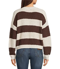 Evolutionary Striped Long Sleeve Tie Front Cardigan
