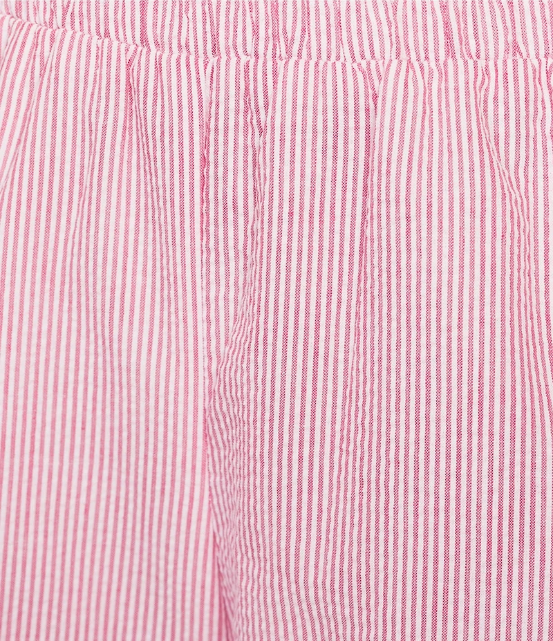 Evolutionary Striped Ricrac Trim Mid Rise Coordinating Pull-On Shorts