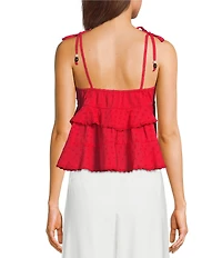 Evolutionary Tie Strap Tiered Tank Top