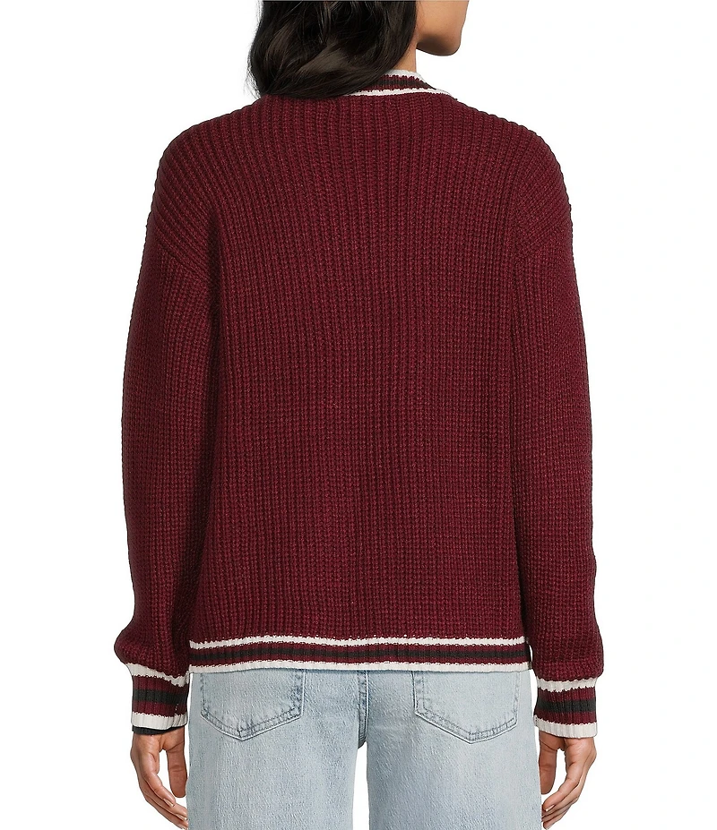 Evolutionary V-Neck Button Front Long Sleeve Cardigan