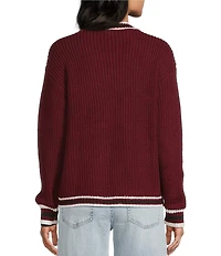 Evolutionary V-Neck Button Front Long Sleeve Cardigan