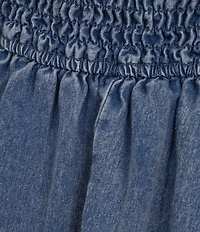 Evolutionary Washed Denim Short Sleeve Dress