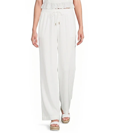 Evolutionary Mid Rise Drawstring Wide Leg Pants