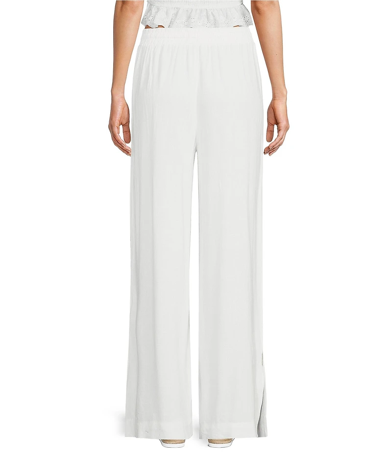 Evolutionary Mid Rise Drawstring Wide Leg Pants