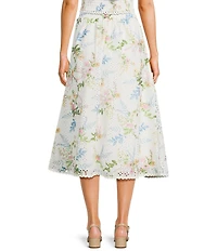 Evolutionary Woven Floral Print Skirt